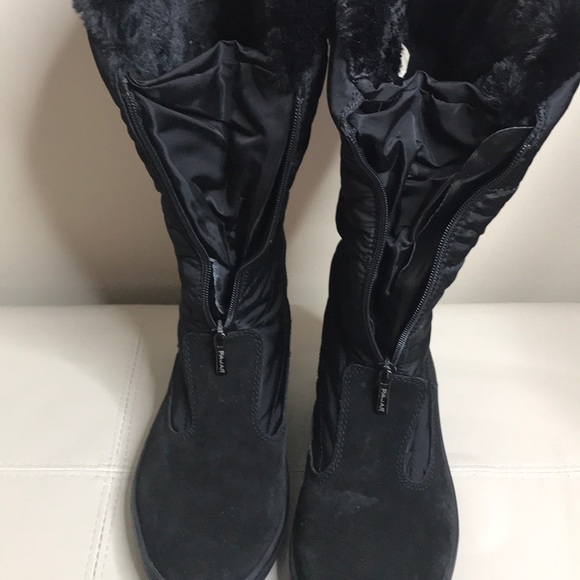 PAJAR Talia Black Boot Front Zip Faux Fur Size 39 - Picture 9 of 13